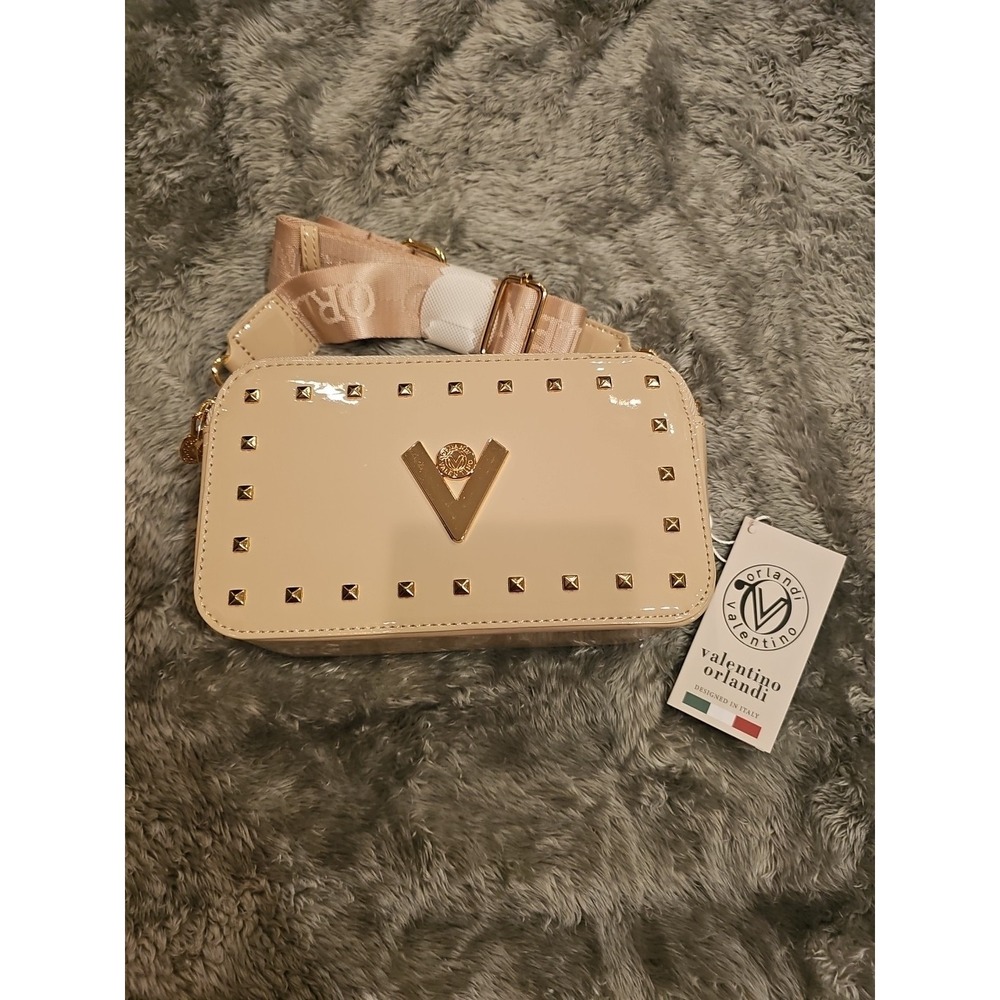 Valentino Orlandi Taupe Camera Crossbody Shoulder Bag NWT - MSRP 280.00